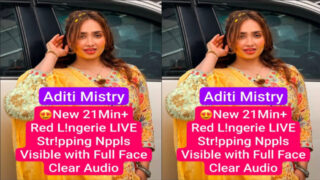 Aditi Mistry New 21Min – Red Lngrie Live Stripping Npples